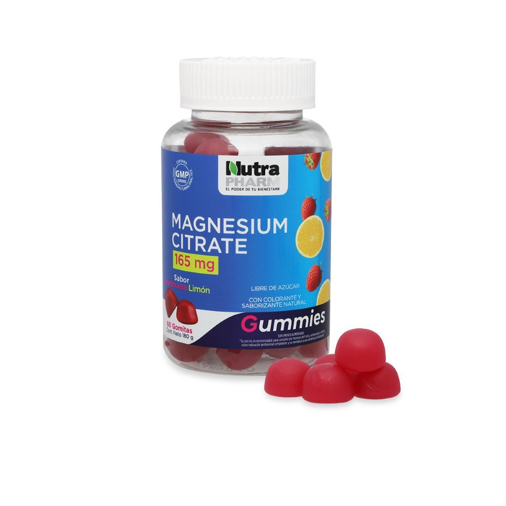 Magnesium Citrate Gummies x 60 Nutrapharm (Citrato De Magnesio)
