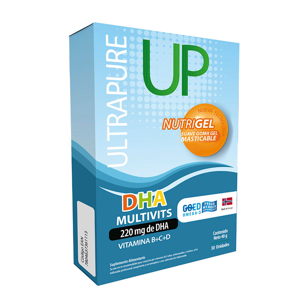 Omega 3 Up Dha Multivits Nutrigel x 30 (Omega Dha Vit B Vit C Vit D)