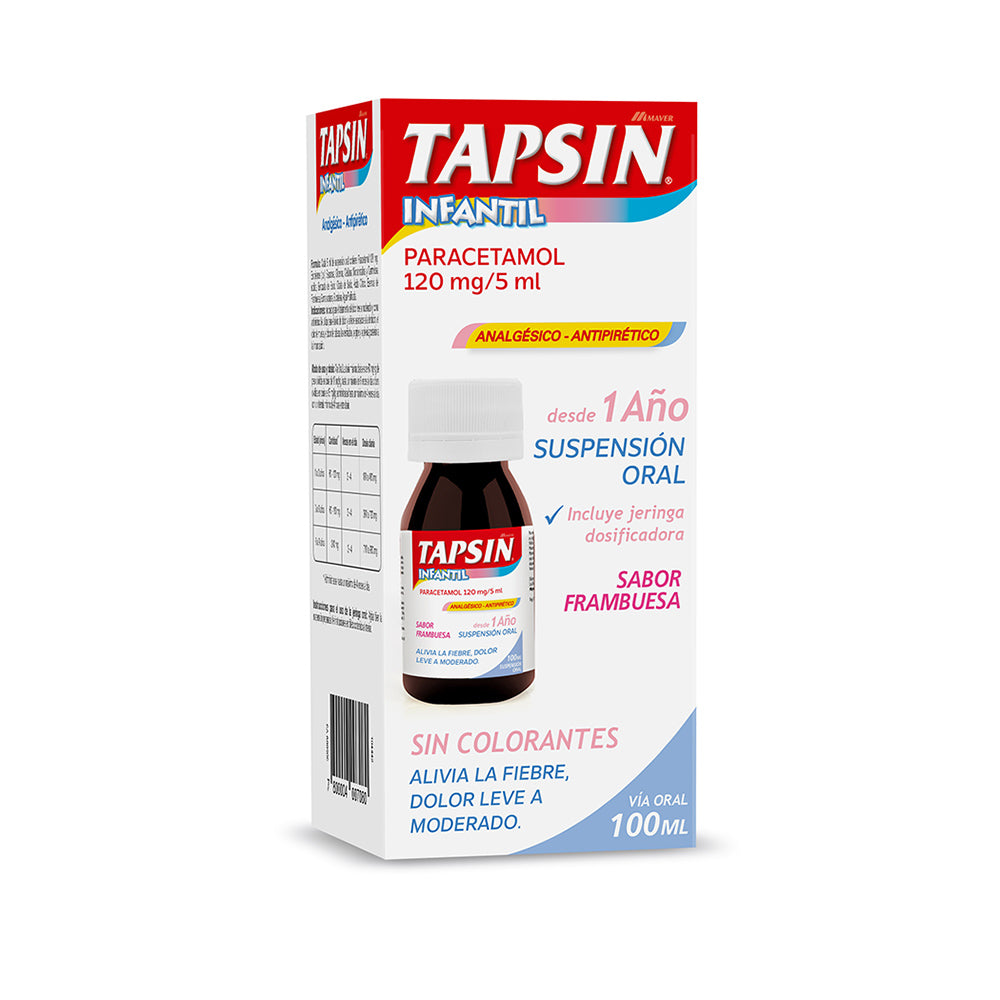 Tapsin Infantil Jarabe 120/5ml x 100 ml (Paracetamol)