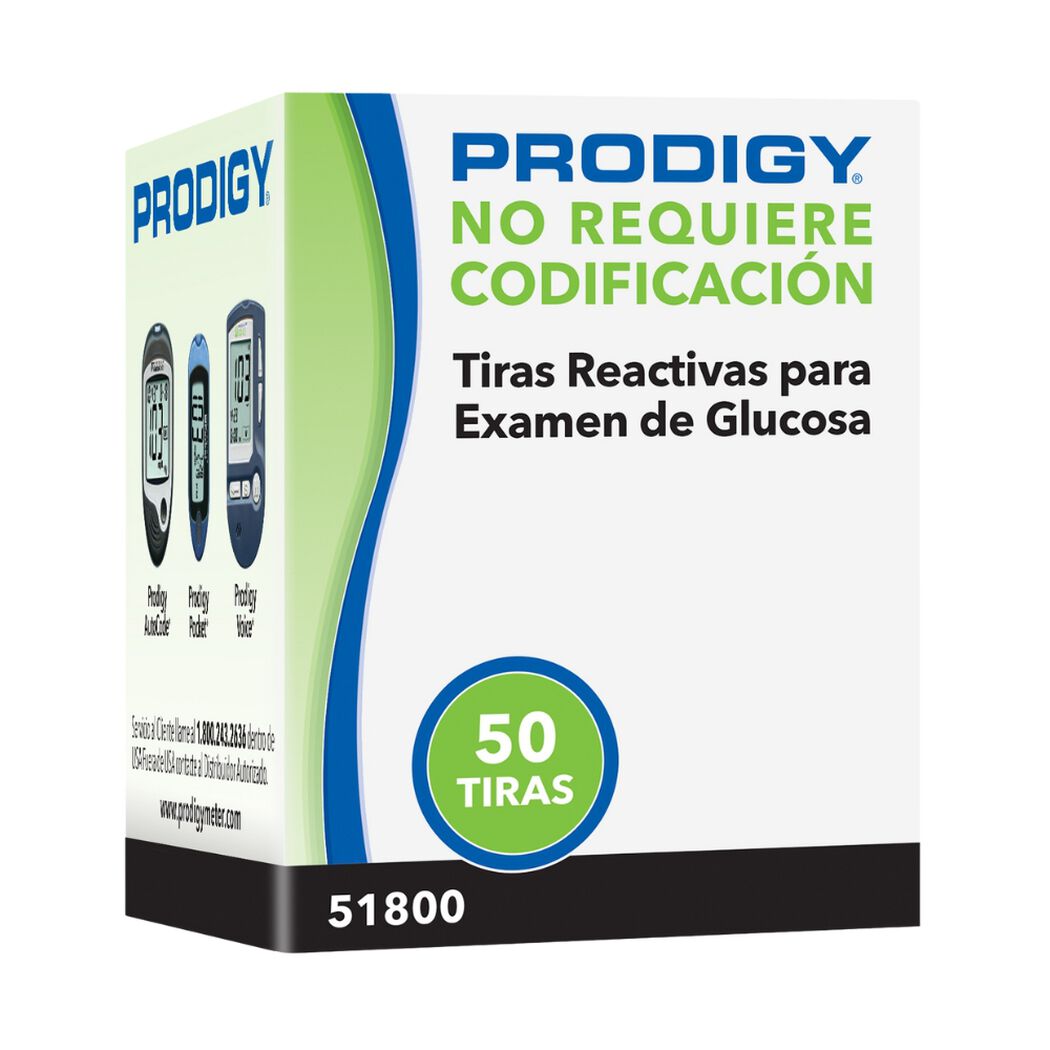 Prodigy Tiras Reactivas x 50 Unid