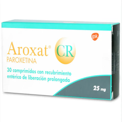 Aroxat Cr Comprimidos 25 mg x 30 (Paroxetina)