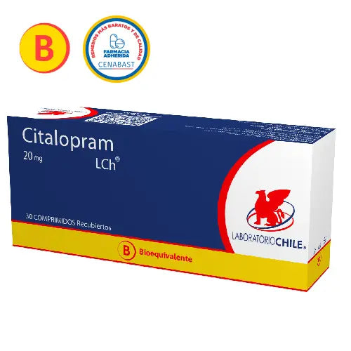 Citalopram Comprimidos 20 mg x 30 Chile