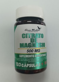 Citrato De Magnesio Cápsulas 500 mg x 120 Green Med