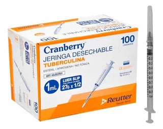 Jeringa Tuberculina 26 G x 5/8 x 100 Unidades Lbf (Jeringas)