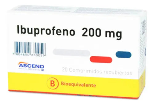 Ibuprofeno Comprimidos 200 mg x 20 Ascend