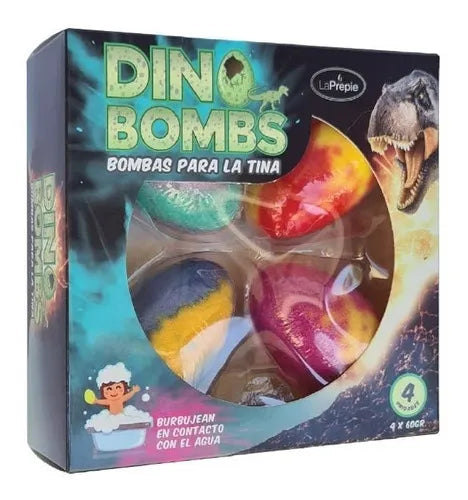 Dino Bombas De Baño x 4 Unidades