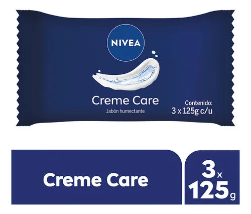 Nivea Jabon Barra Creme Care 125 Gr x 3 Unidades