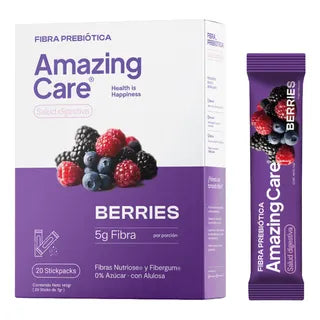 Amazing Care Fibra Prebiotica Polvo Sabor Berries x 20 Unidades