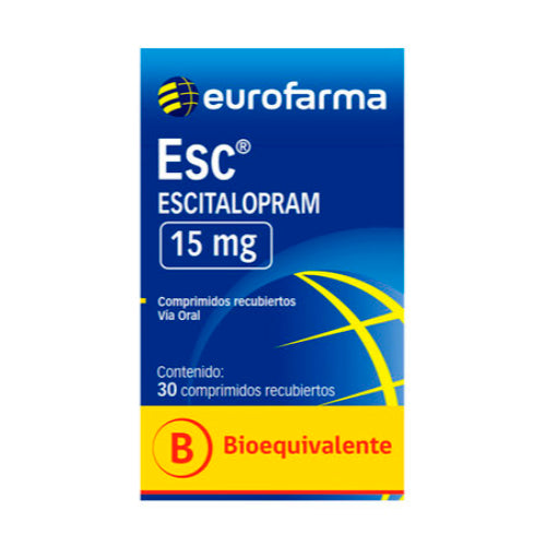 Esc Comprimidos 15 mg x 30 (Escitalopram)