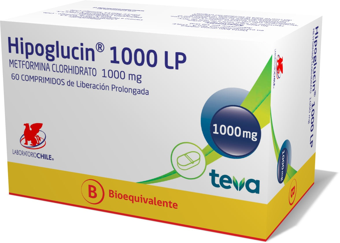 Hipoglucin Comprimidos 1000 mg x 30 (Metformina)