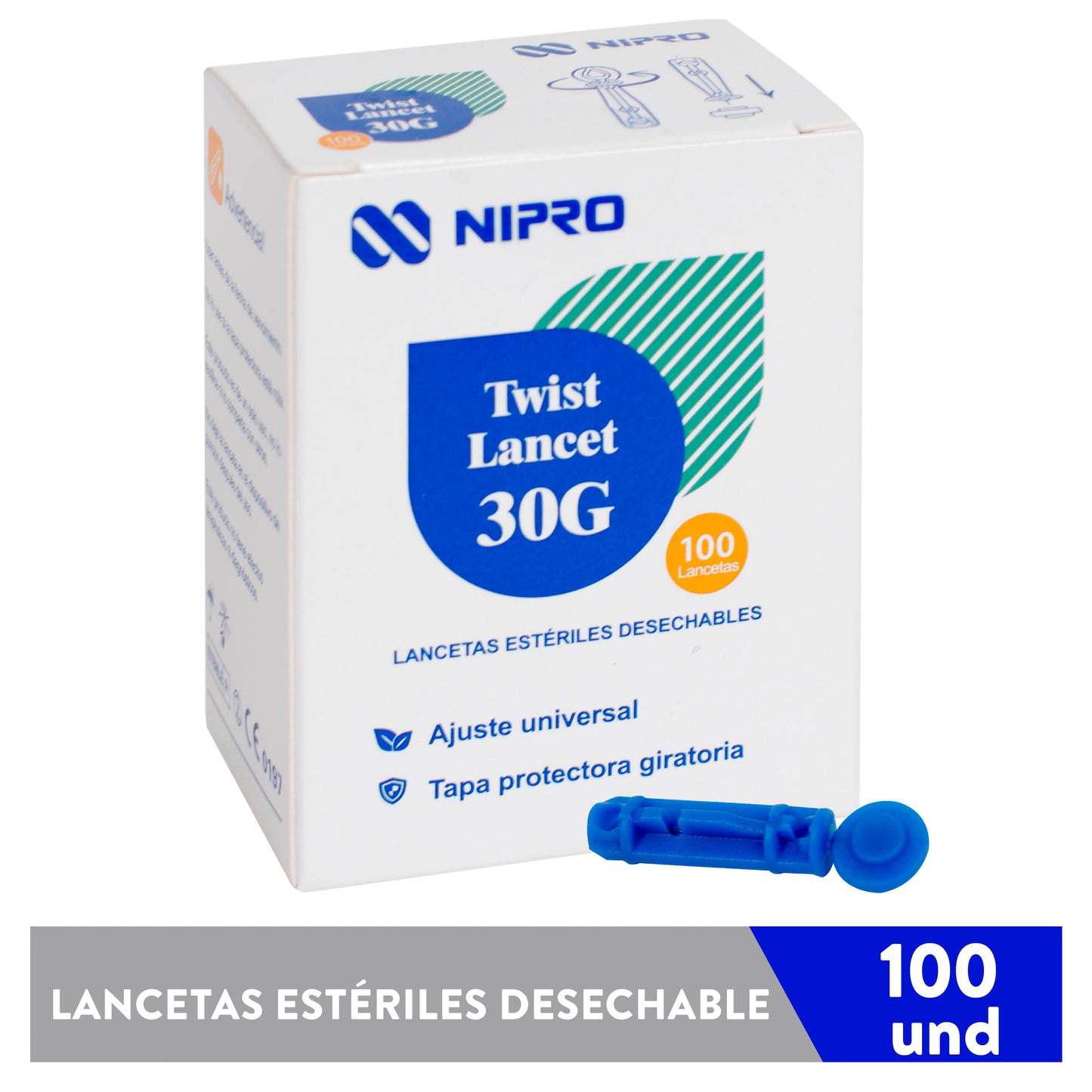 Lancetas 30G x 100 Unidades Universal