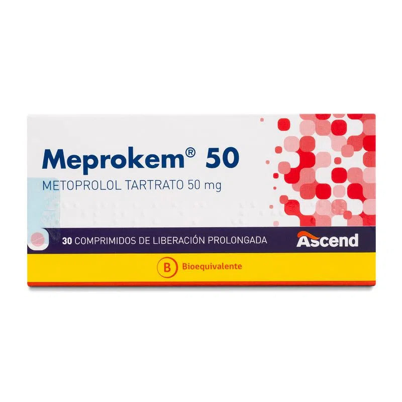 Meprokem Lp Comprimidos 50 mg x 30 (Metoprolol)