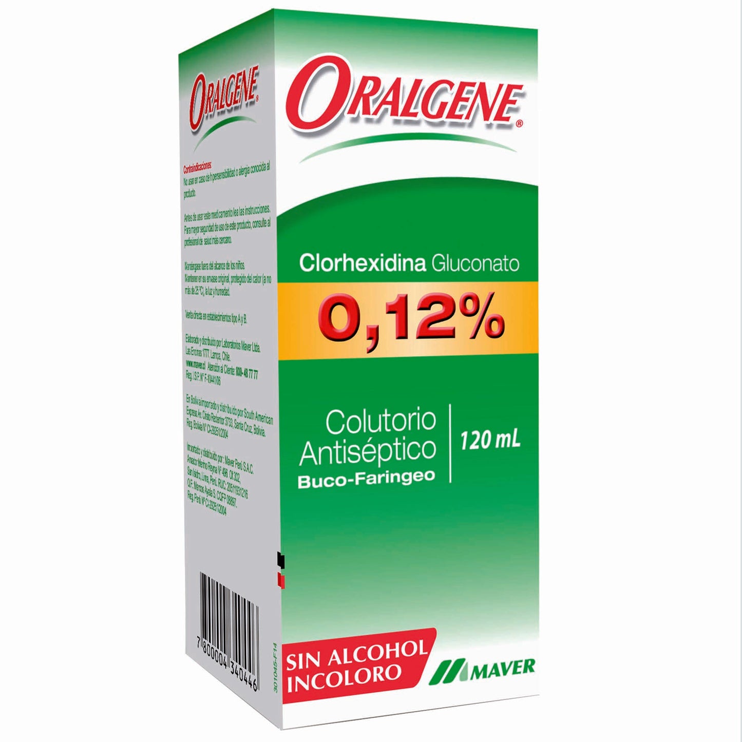 Oralgene Clorhexidina Gluconato 0,12% x 120 ml