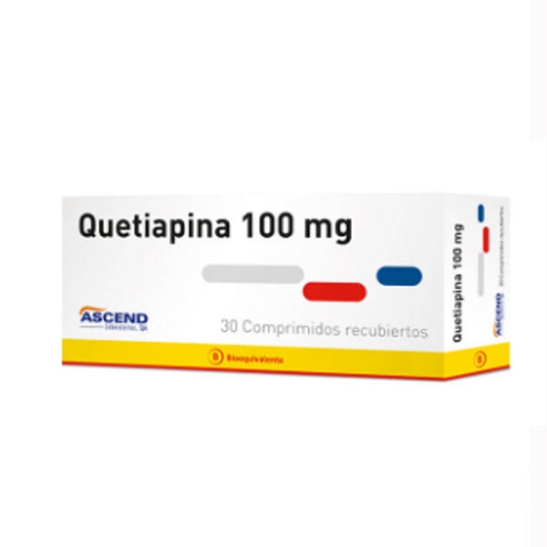Quetiapina Comprimidos 100 mg x 30 Ascend