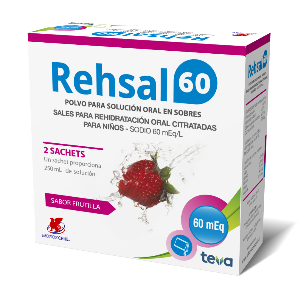 Rehsal 60 Sobres x 2 (Sodio / Potasio /Cloruro/ Citrato / Glucosa)
