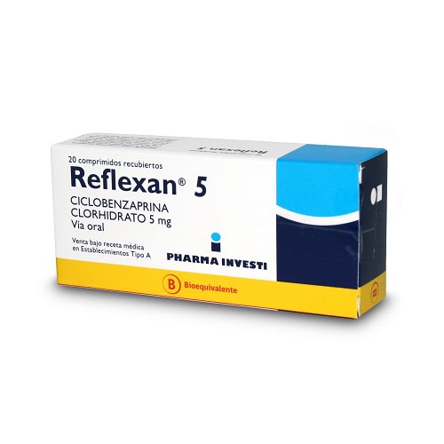 Reflexan Comprimidos 5 mg x 20 (Ciclobenzaprina)