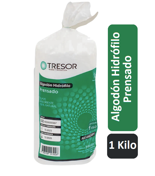 Algodon Hidrofilo Prensado Tresor 1 Kg