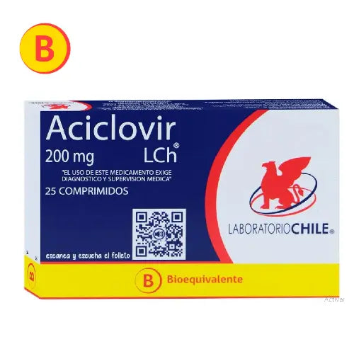 Aciclovir Comprimidos 200 mg x 25 Chile
