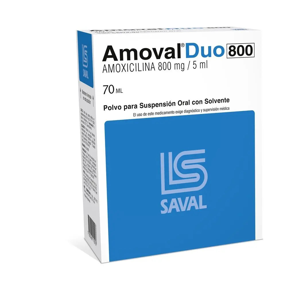 Amoval Duo Sus 800 mg x 70 ml (Amoxicilina)