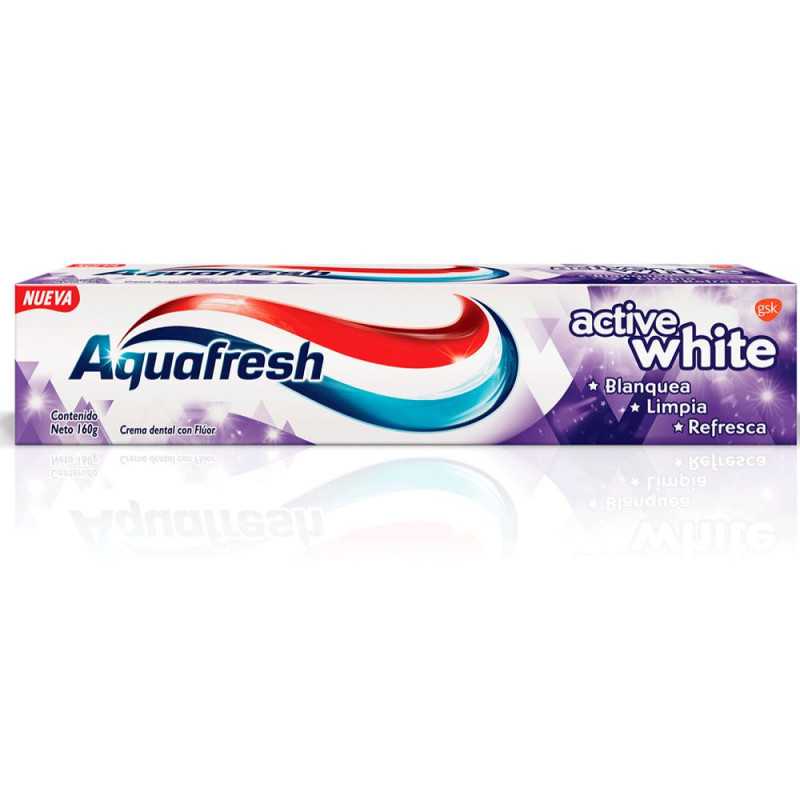 Aquafresh Pack Active White 2 x 160 Gr (Crema Dental Adulto)