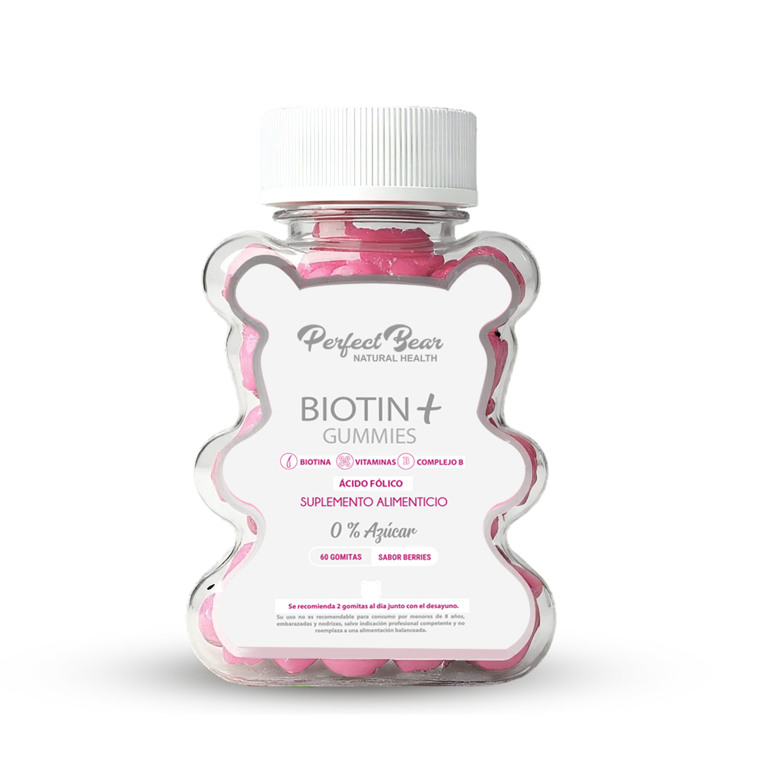 Biotin + Betacaroteno Gummies x 60 Unidades Perfect Bear (Biotina + Vitamina C + Betacaroteno)