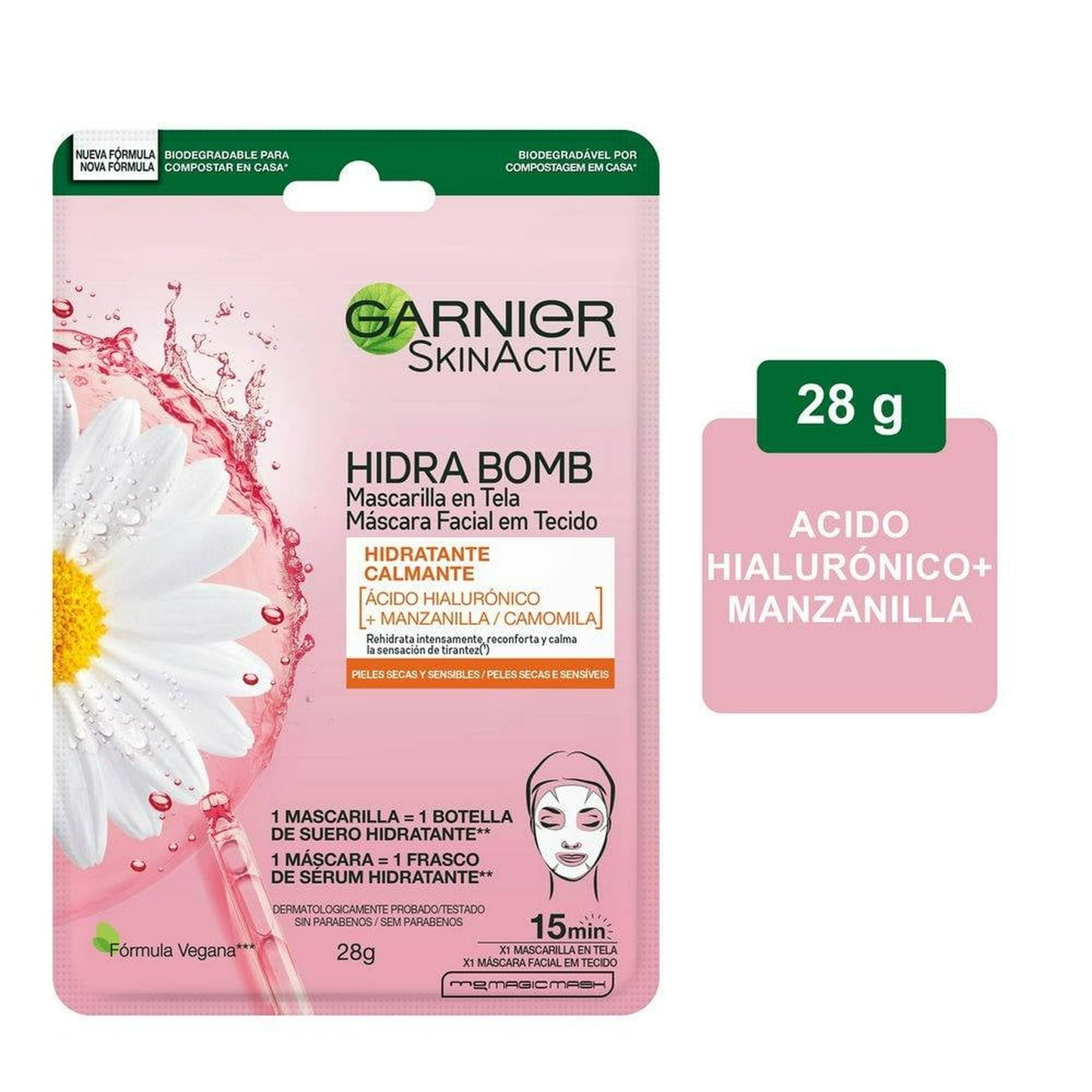 Garnier Mascarilla Hidra Bomb Manzanilla (Cuidado Facial)