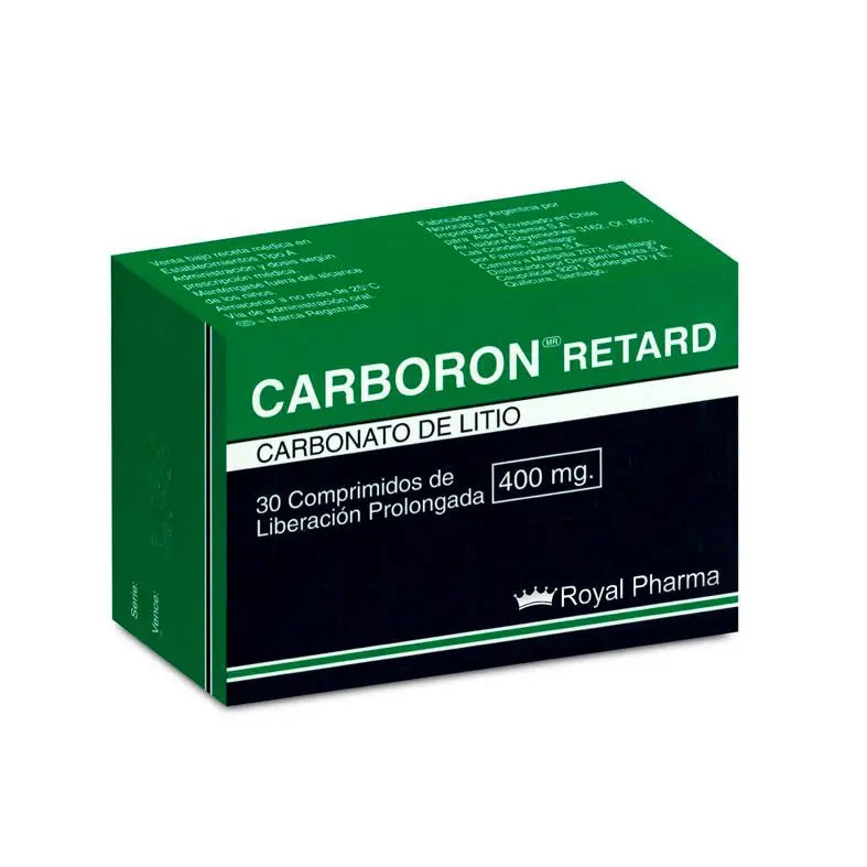 Carboron Ret Comprimidos 400 mg x 30 (Carbonato De Litio)