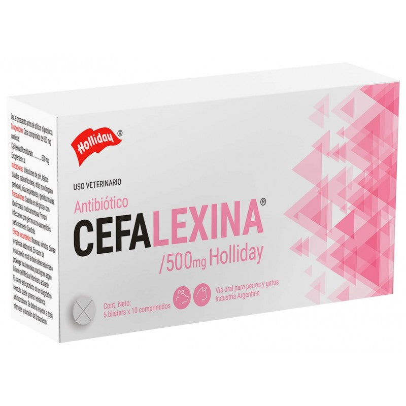 Cefalexina Comprimidos 500 mg x 10 Holliday (Vet)