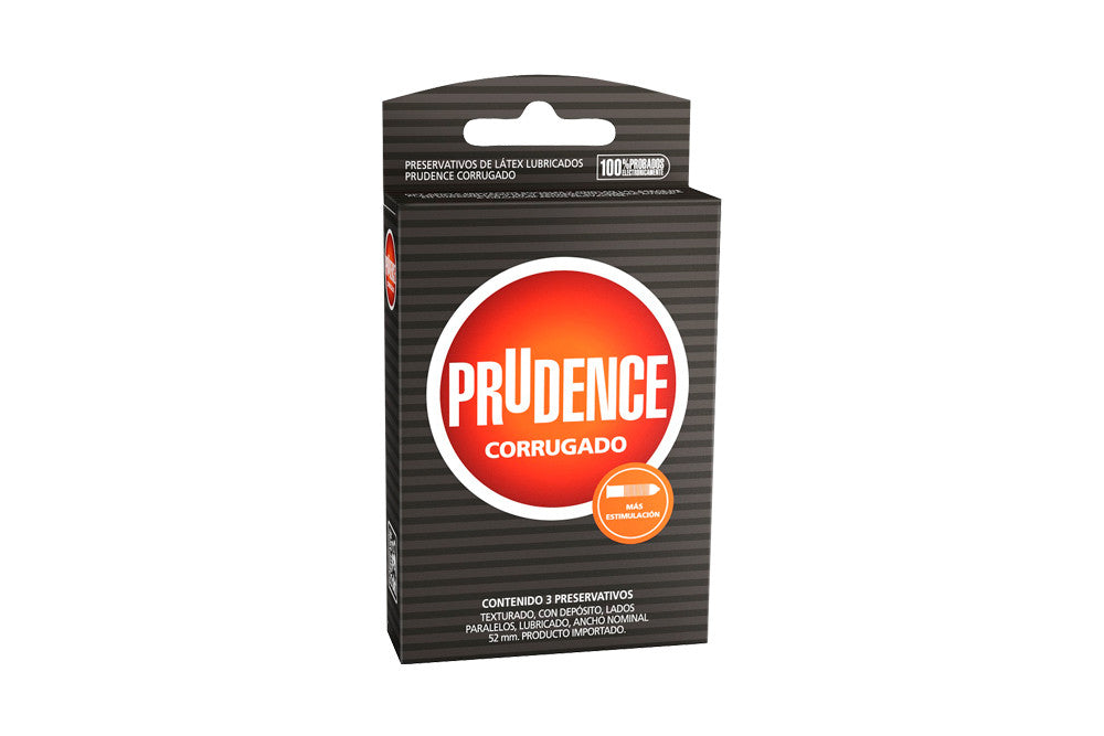 Prudence Preser Corrugado x 3 Unidades (Preservativo)