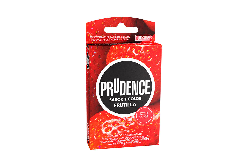 Prudence Preser Frutilla x 3 Unidades (Preservativo)