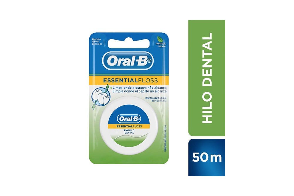 Oral B Seda Dental Essential Floss Menta 25 Metros x 2 Unidades