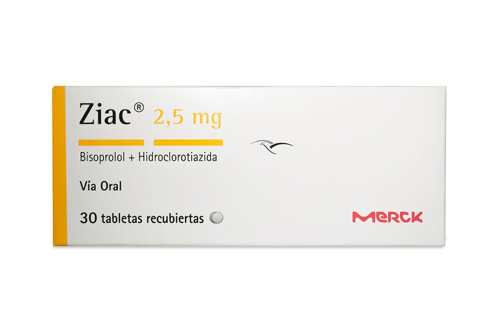 Ziac Comprimidos 2,5 mg x 30 (Bisoprolol/Hidroclorotiazida)
