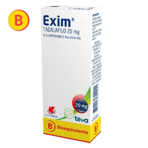 Exim Comprimidos 20 mg x 4 (Tadalafilo)