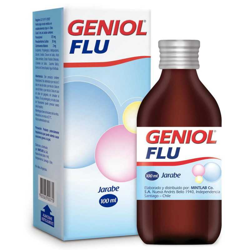 Geniol Flu Jarabe x 100 ml (Paracetamol/Pseudoefedrina/Clorfenamina)