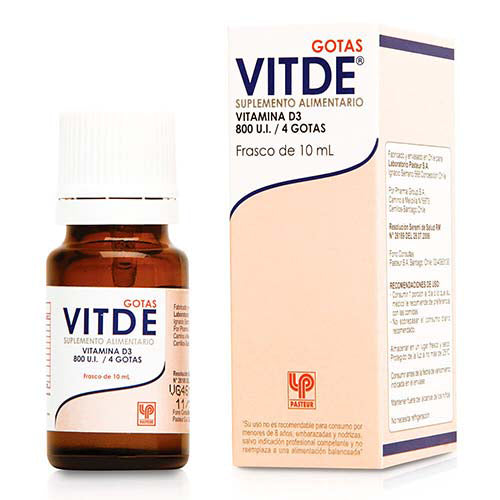 Vitde Gotas 800 Ui/4 x 10 ml (Vitamina D3)