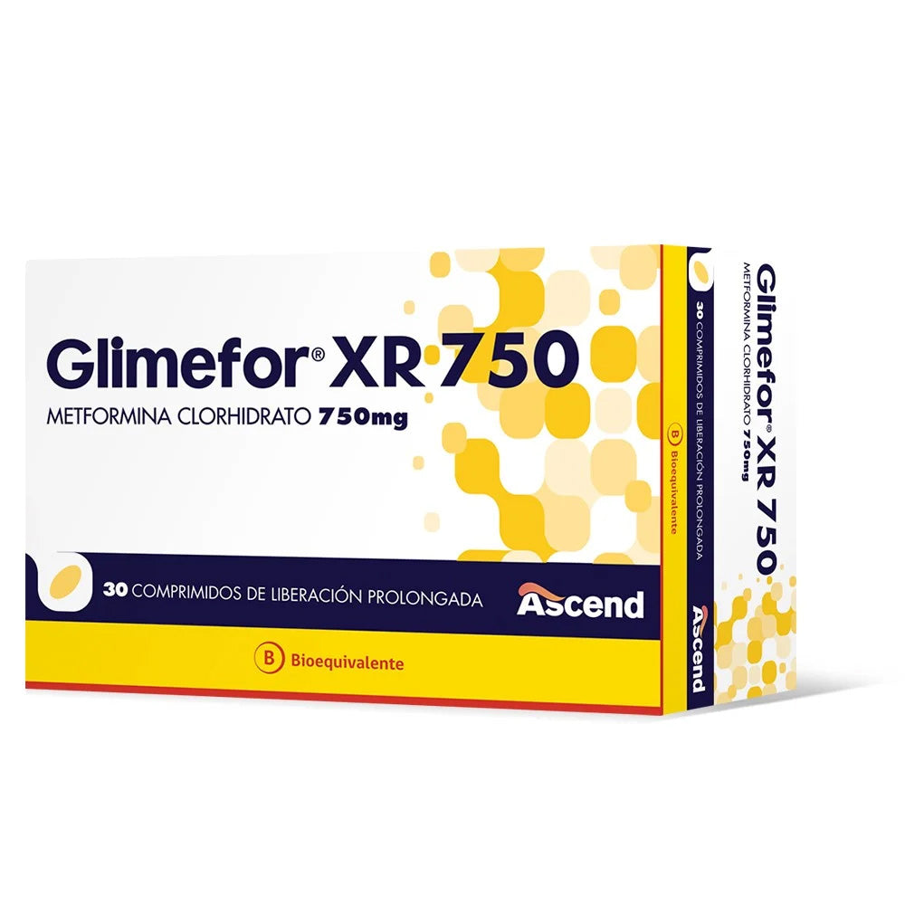 Glimefor Xr Comprimidos 750 mg x 30 (Metformina)