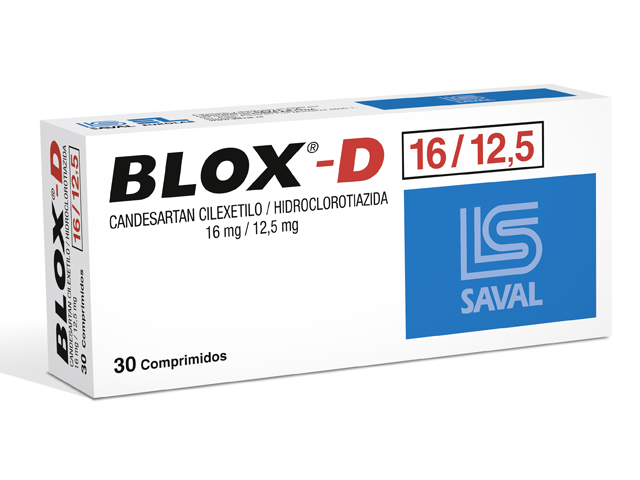 Blox-D Comprimidos 16/12,5 mg x 30 (Candesartan/Hidroclorotiazida)