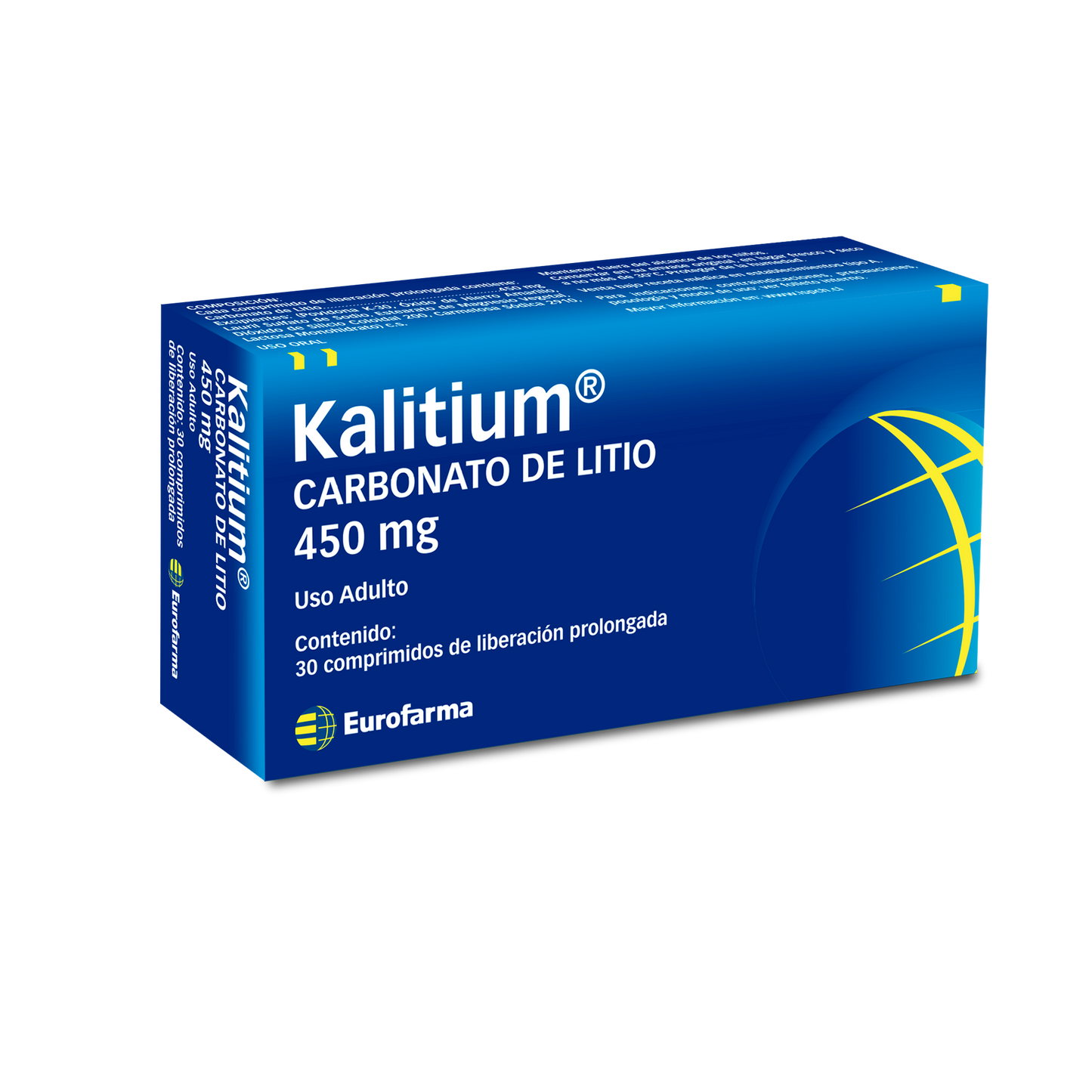 Kalitium Lp Comprimidos 450 mg x 30 (Carbonato De Litio)