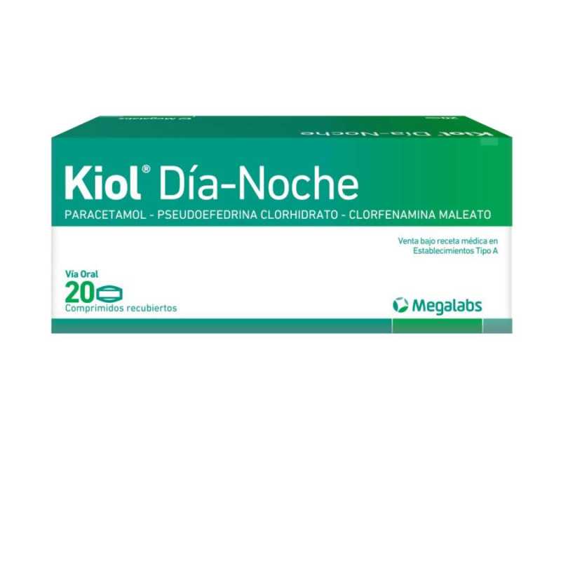 Kiol D/N Comprimidos Rec x 20 (Antigripal) (Paracetamol/Pseudoefedrina/Clorfenamina)