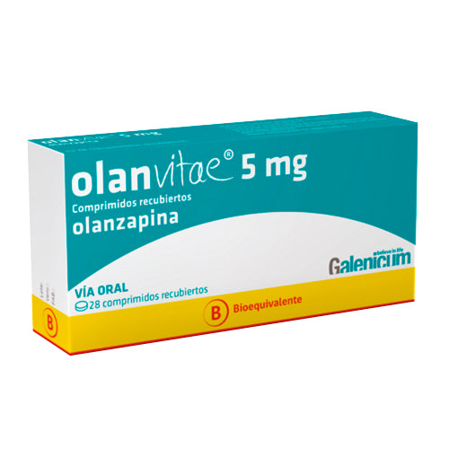 Olanvitae Comprimidos 5 mg x 28 (Olanzapina)