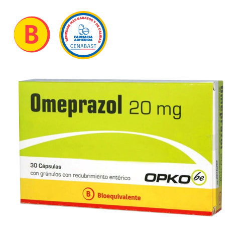 Omeprazol Cápsulas 20 mg x 30 Opko