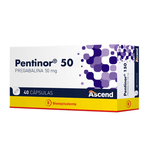 Pentinor Cápsulas 50 mg x 40 (Pregabalina)