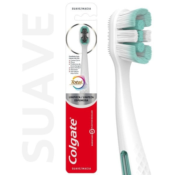 Colgate Cepillo Total Foaming Suave x 2 Unidades