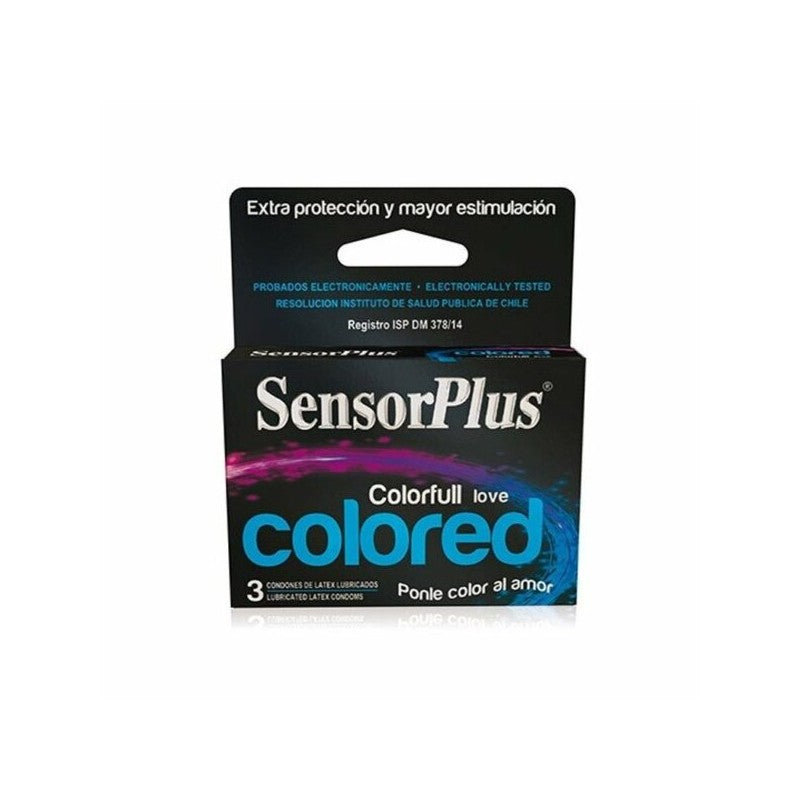 Preserv Sensor Plus Colored x 3 (Preservativo)