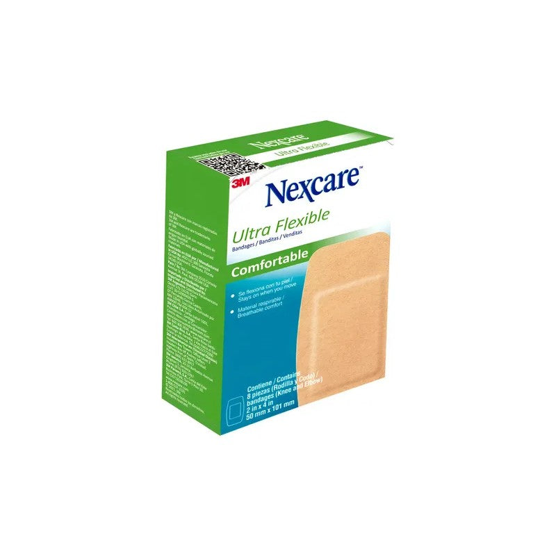 Nexcare Banditas Ultra Flexible Comfortable Rodilla-Codo x 10