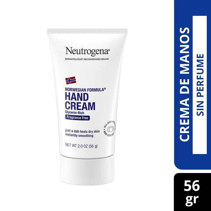 Neutrogena Noruega Manos Sin Fragancia Crema x 56 Gr
