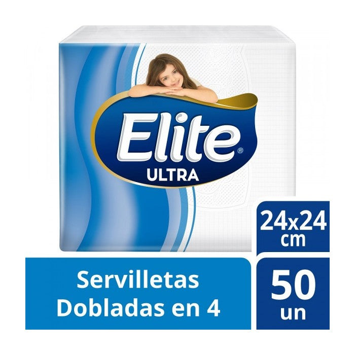 Servilleta Elite Coctel Blanca U/Suave x 50