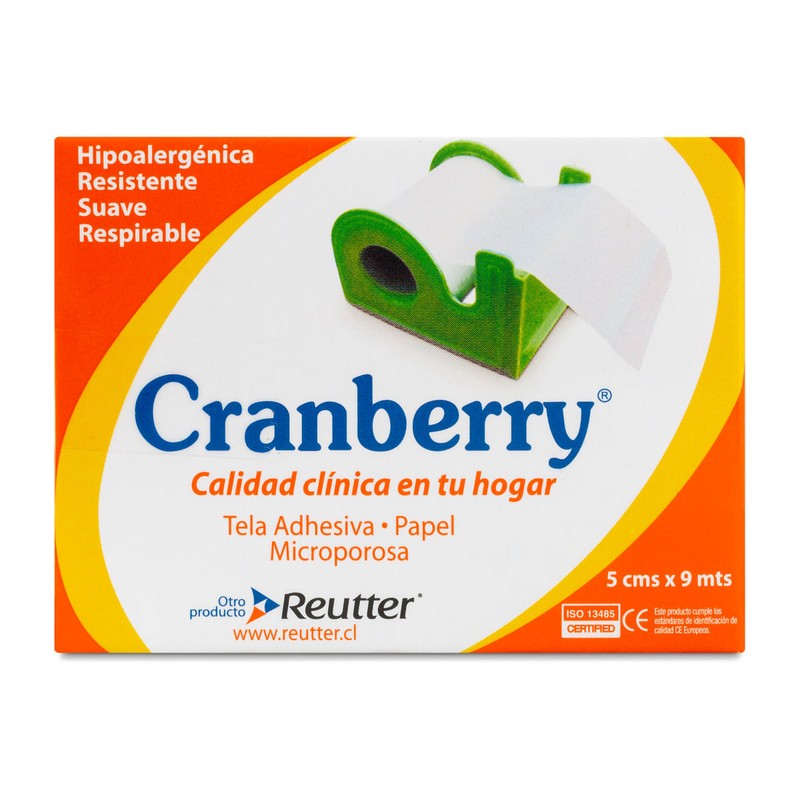 Cranberry Tela Adhesivo Papel Microporosa Blanca 5 x 9 Cm x 1
