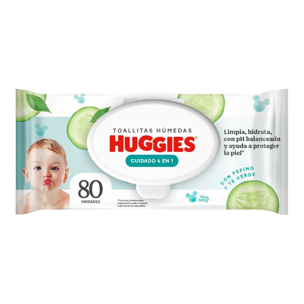 Huggies Toa Hum One & Done x 80 C/Tapa Unidades (Toallas Humedas)