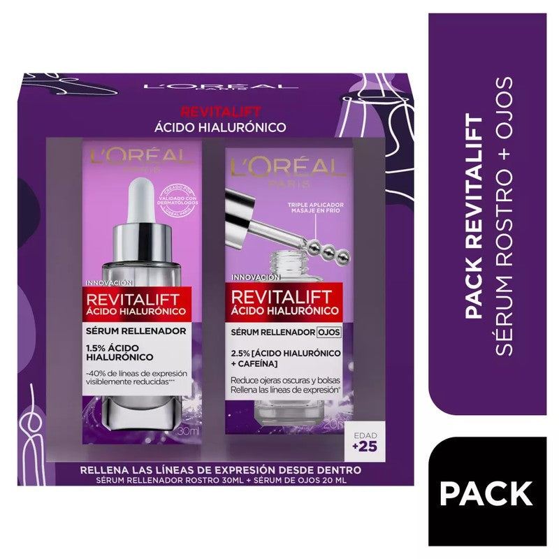 Loreal Revitalift Acido Hialu Serum x 30 ml + Serum De Ojos x 20 ml